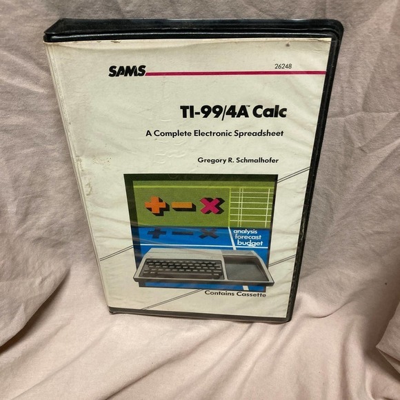 Ti-99/4a Calc, A Complete Electronic Spreadsheet Manual And Cassette - Picture 1 of 3